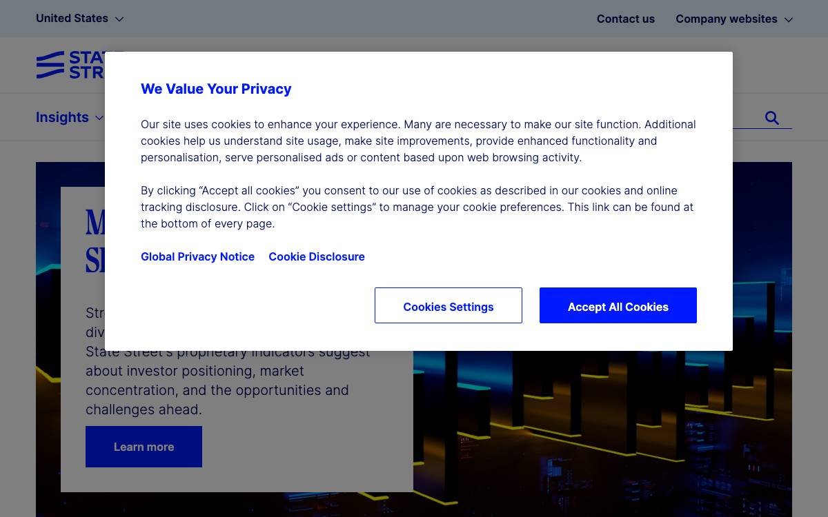 State Street website preview