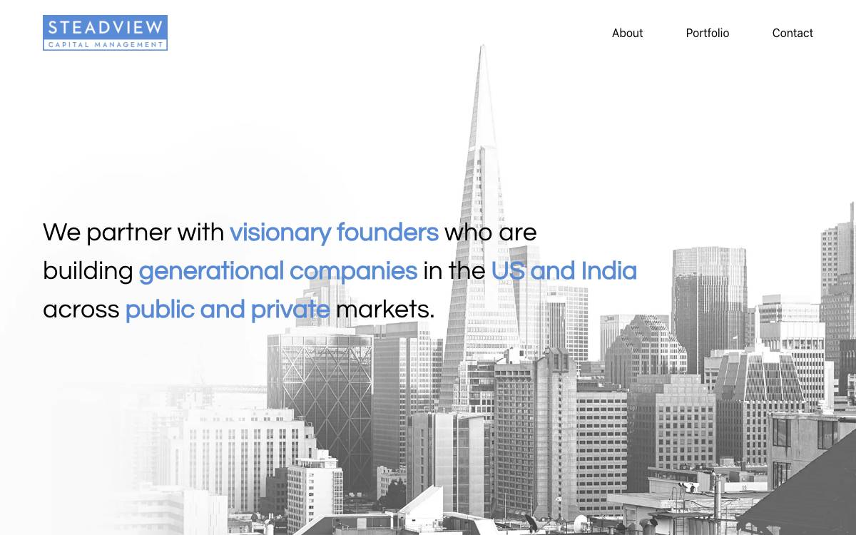 Steadview Capital website preview