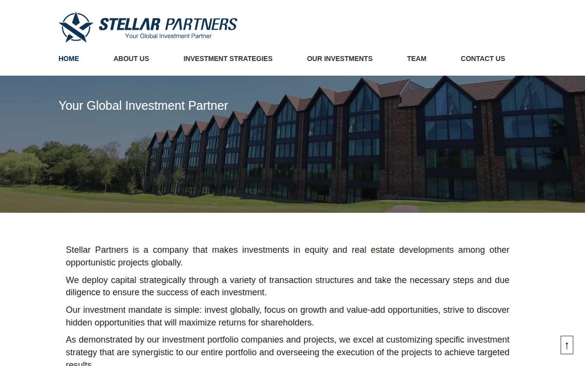 Stellar Partners website preview