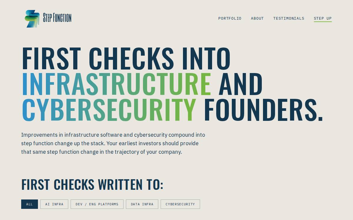 Step Function Ventures website preview