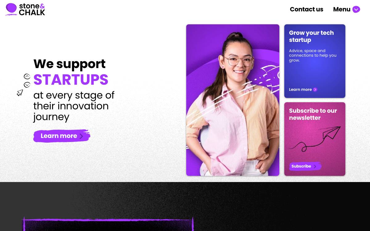 Stone & Chalk International Women's Day Scholarship website preview