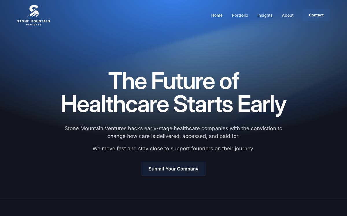 Stone Mountain Ventures website preview