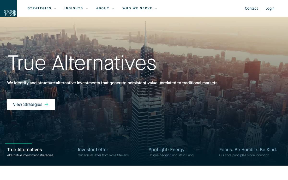 Stone Ridge Asset Management website preview