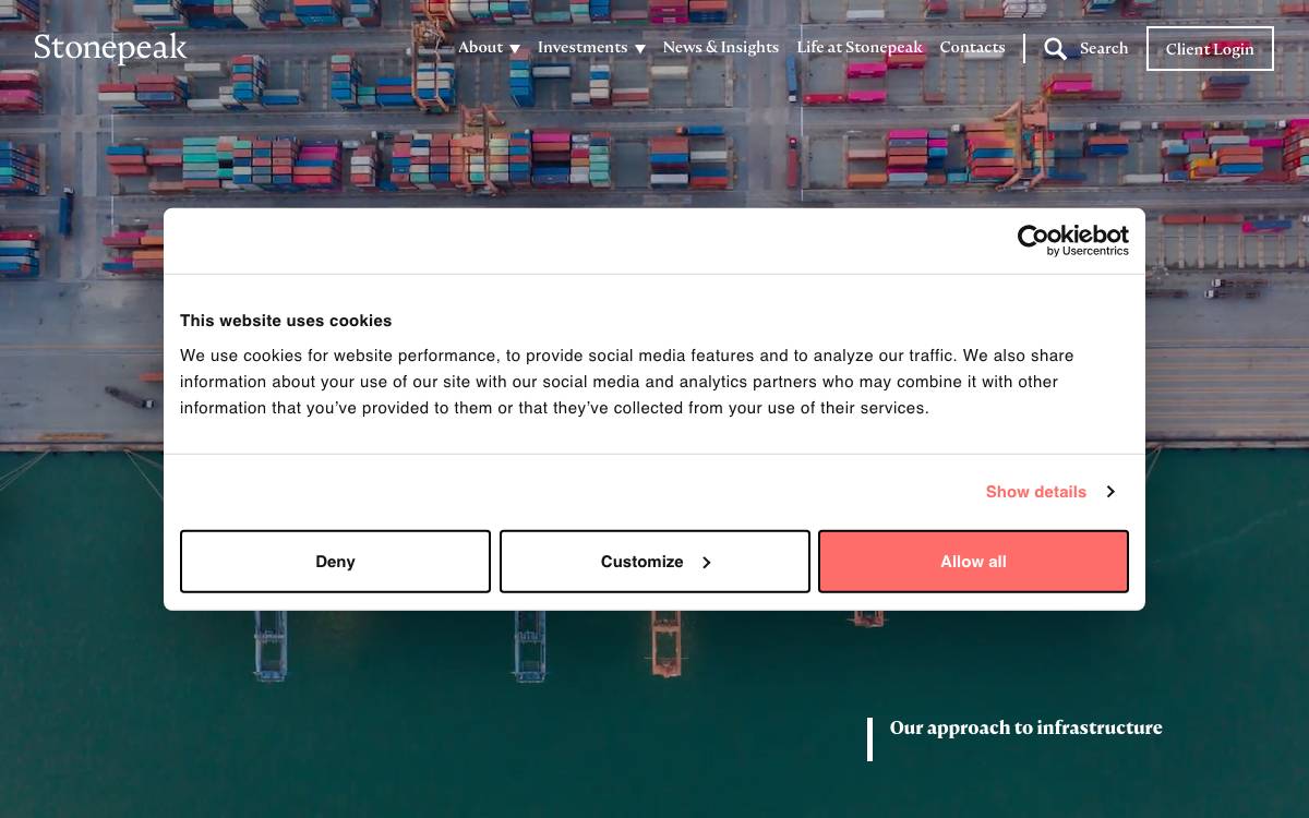 Stonepeak website preview