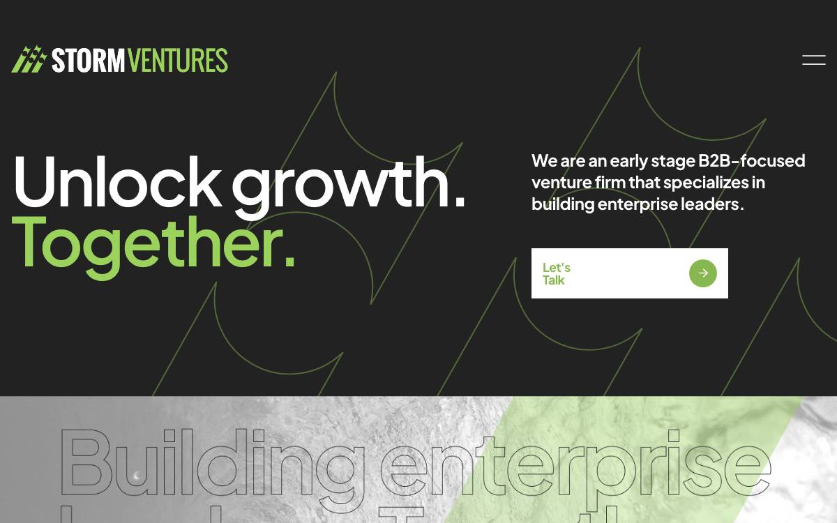 Storm Ventures website preview