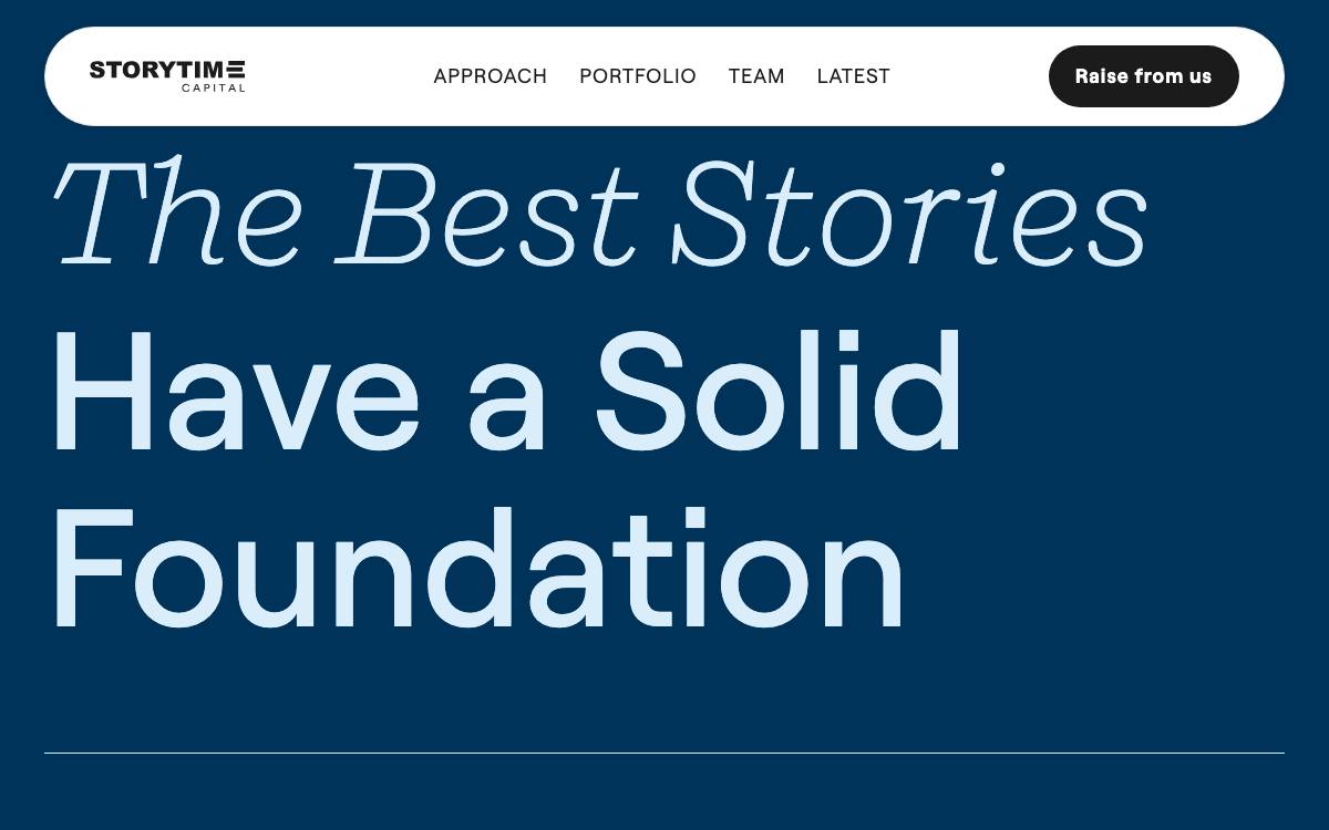 Storytime Capital website preview