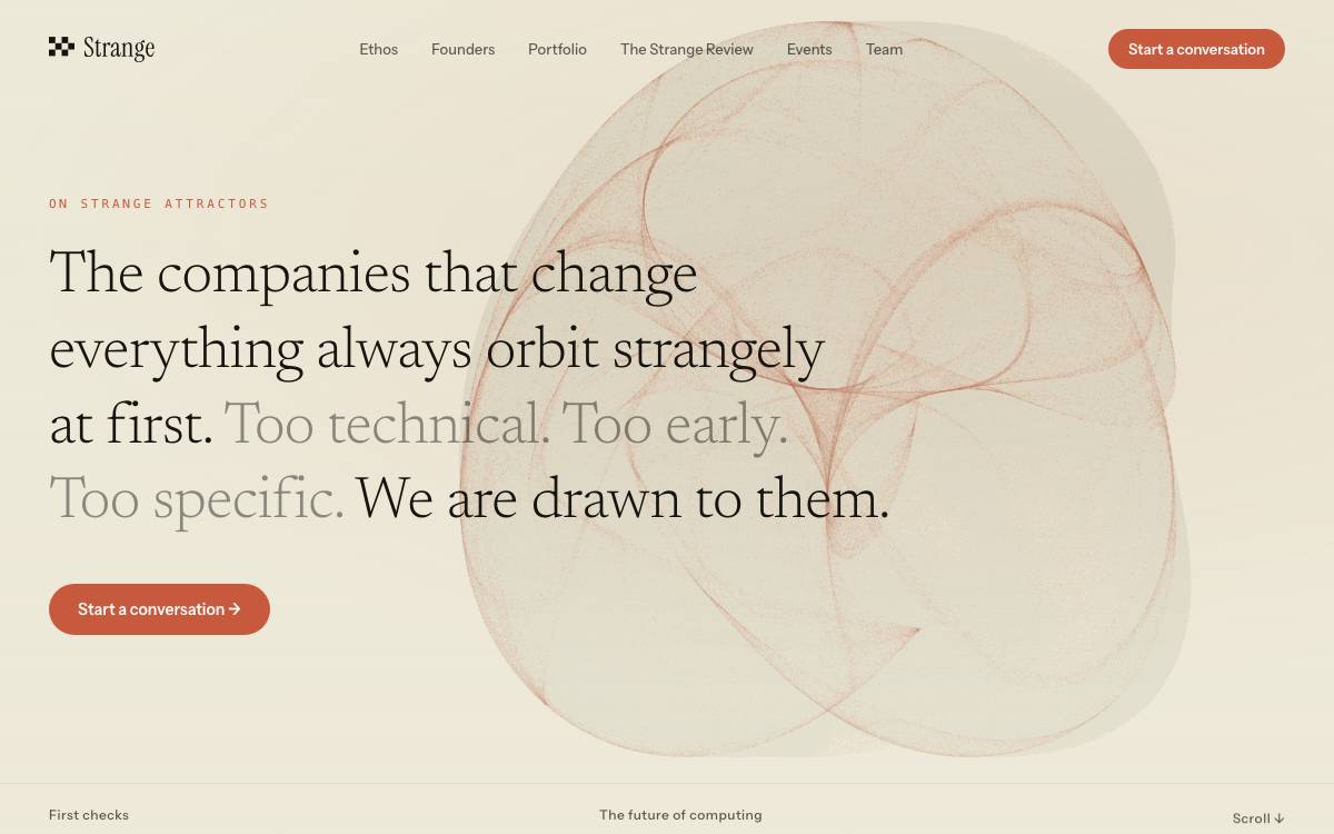 Strange Ventures website preview