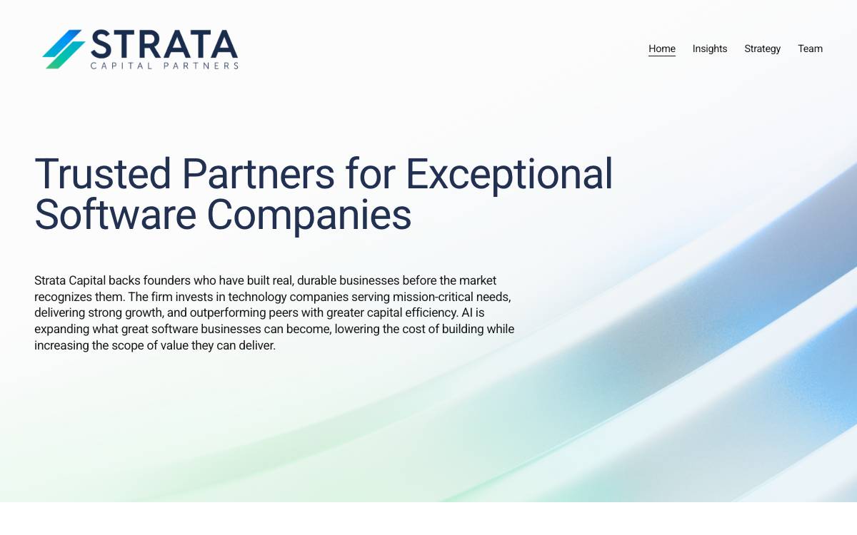 Strata Capital Partners website preview