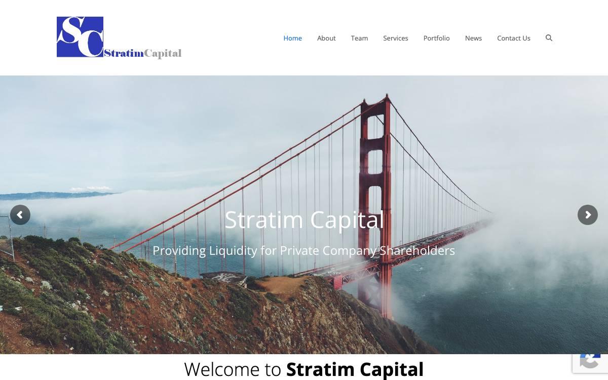 Stratim Capital website preview