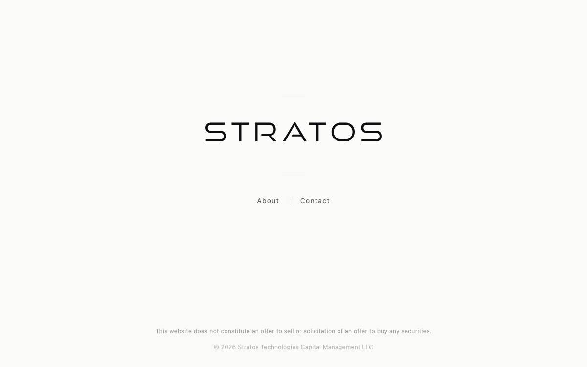 Stratos Technologies Capital Management website preview