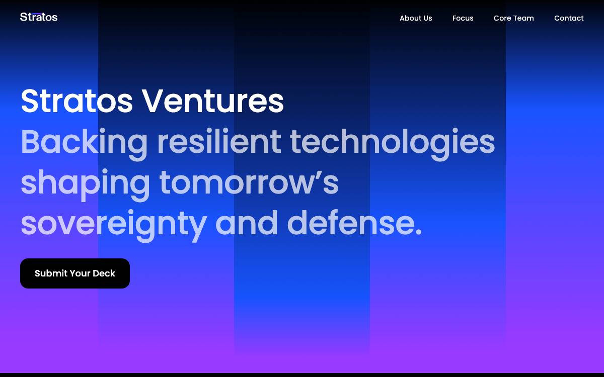Stratos Venture website preview