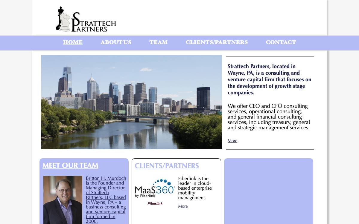 Strattech Partners, LLC website preview