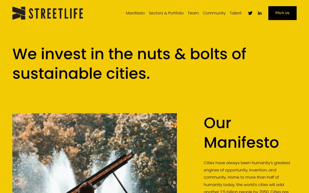 Streetlife Ventures website preview