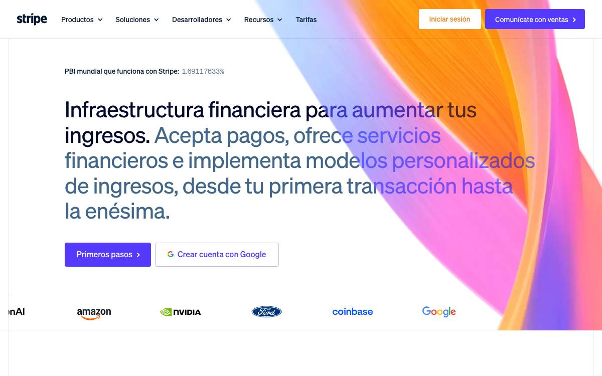 Stripe website preview