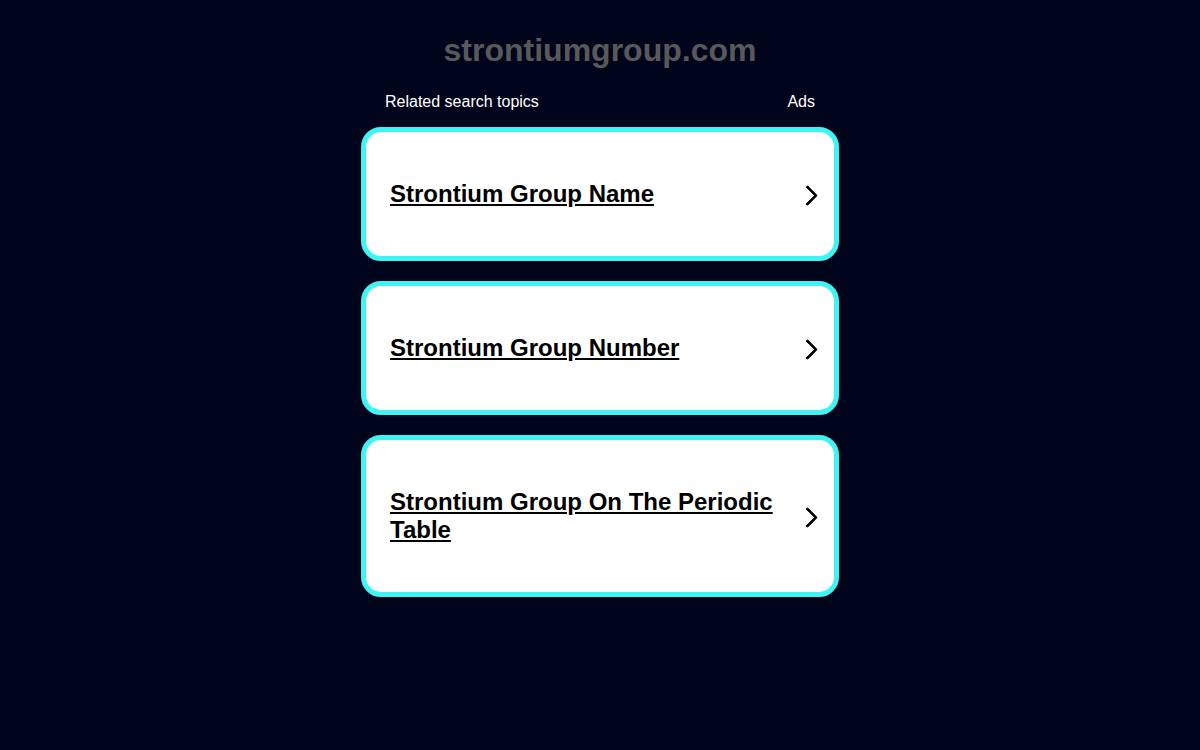 Strontium Group website preview