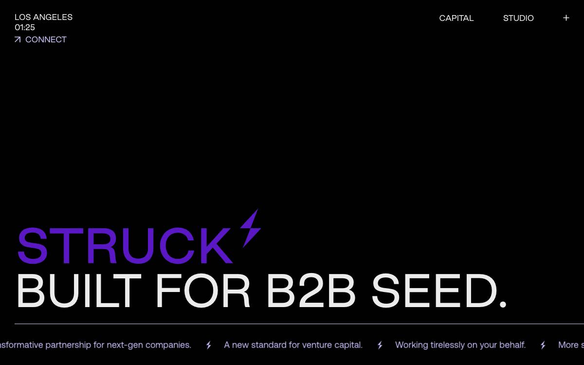 Struck Capital website preview