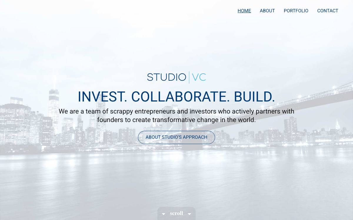 Studio VC website preview