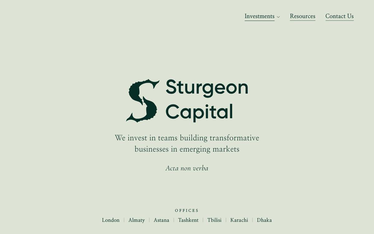 Sturgeon Capital website preview