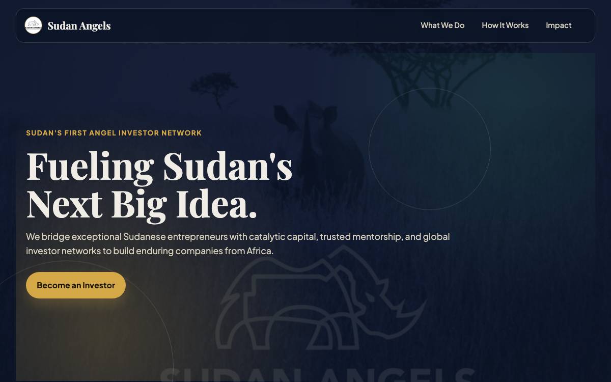 Sudan Angels website preview
