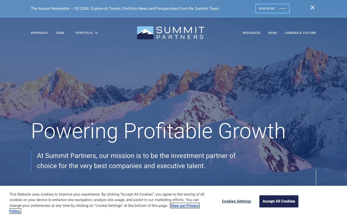 Summit Partners website preview