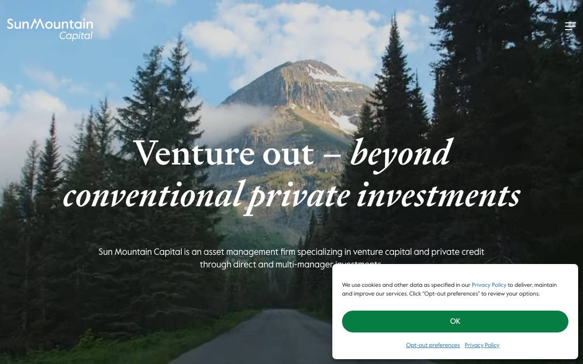 Sun Mountain Capital website preview
