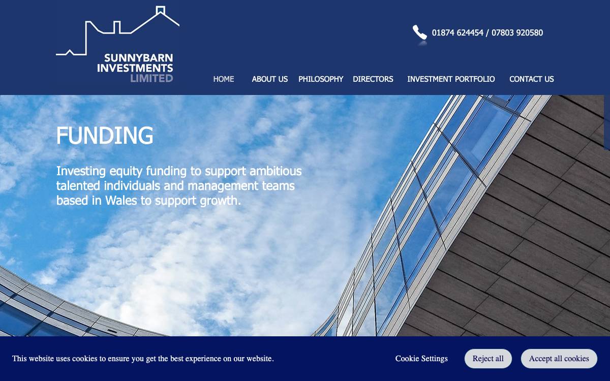 Sunnybarn Investments website preview