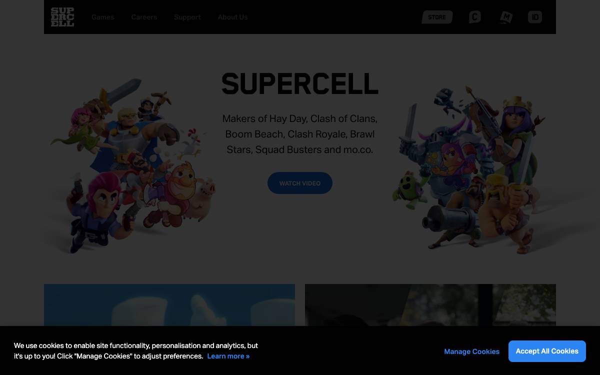 Supercell website preview