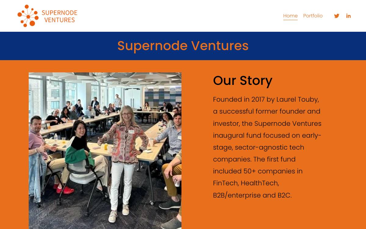 Supernode Ventures website preview