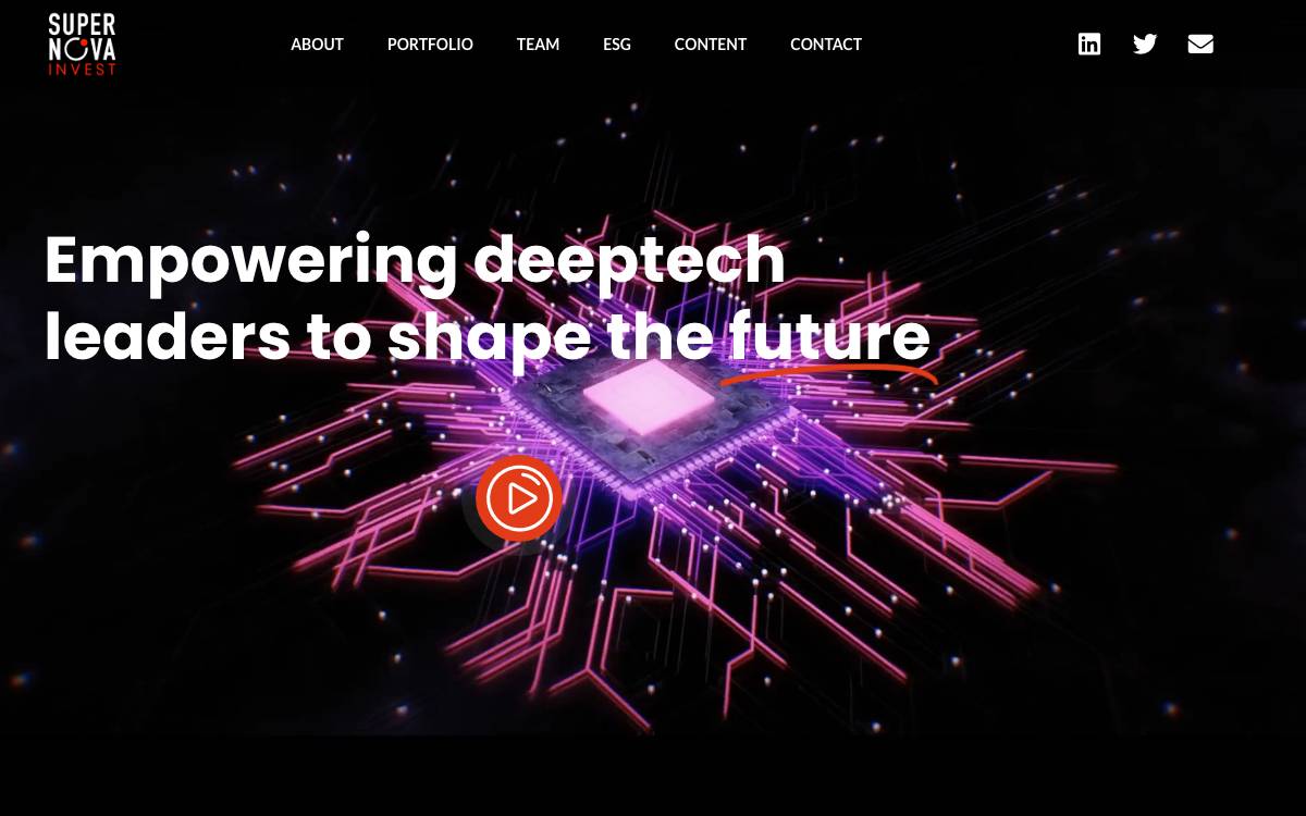 Supernova Invest website preview