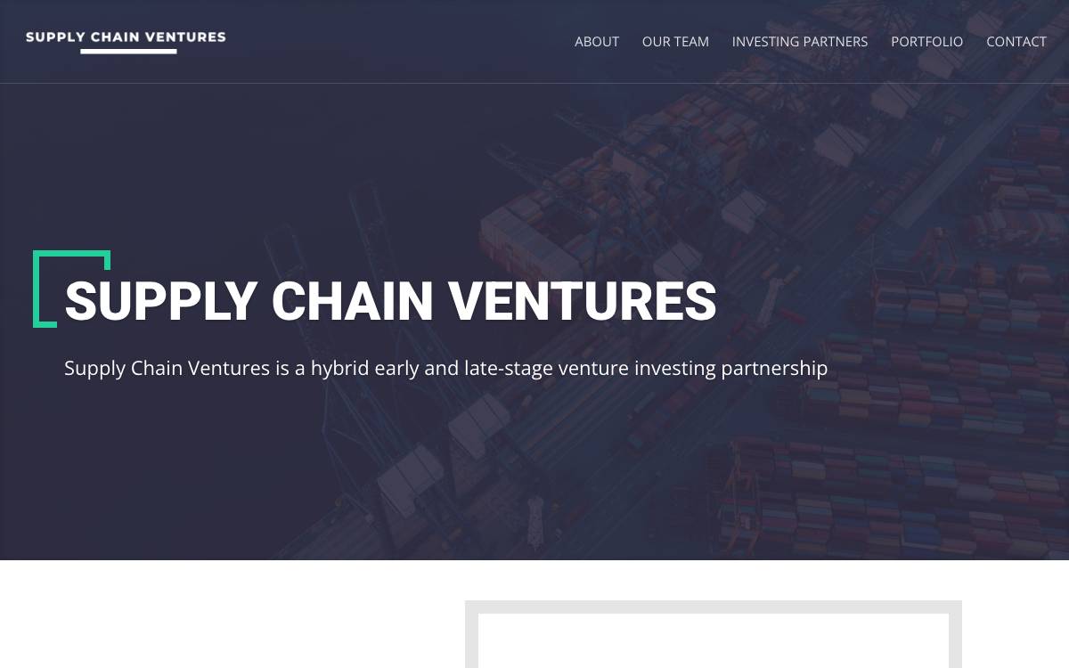 Supply Chain Ventures website preview