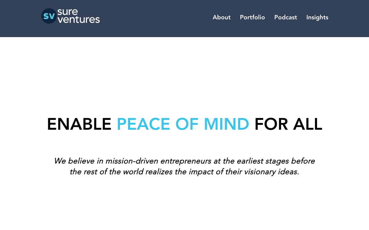 Sure Ventures website preview