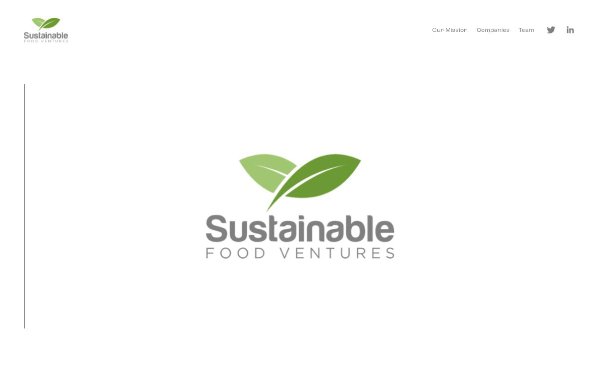 Sustainable Food Ventures website preview