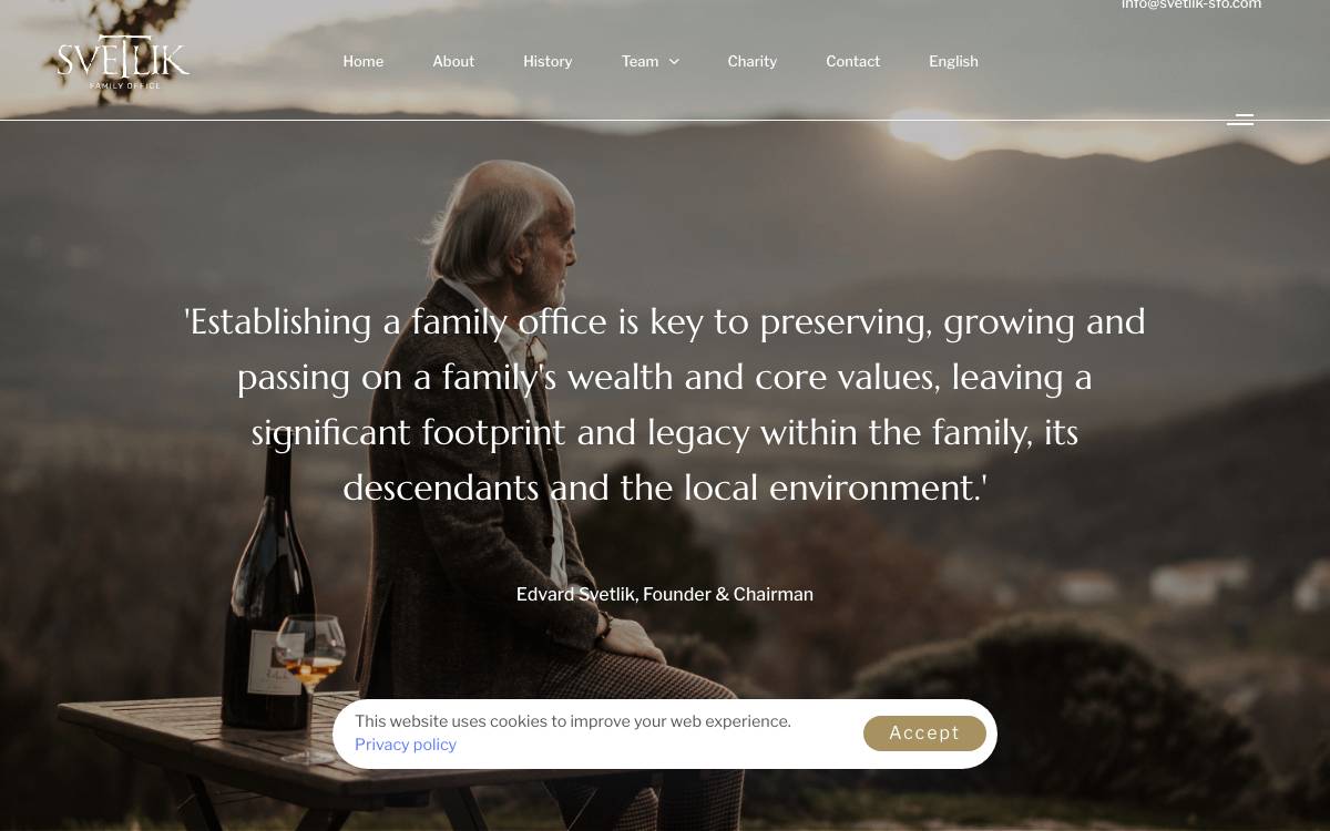 Svetlik Family Office website preview