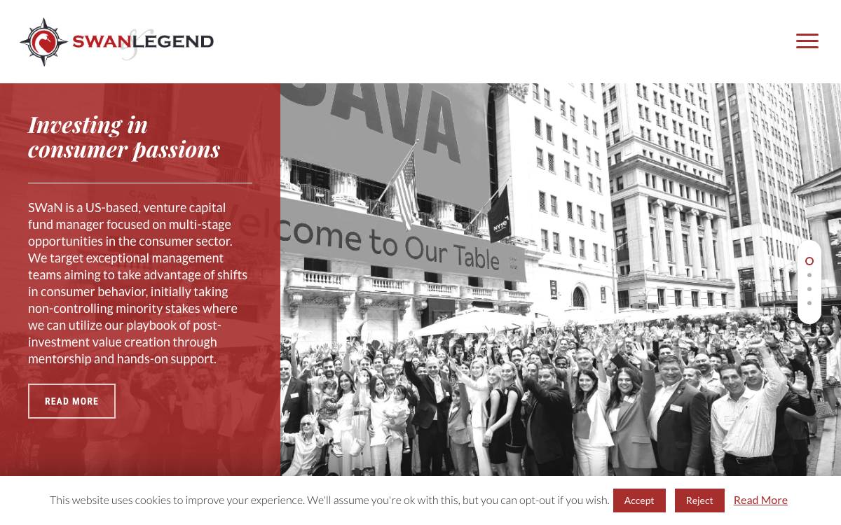 SWaN & Legend Venture Partners website preview