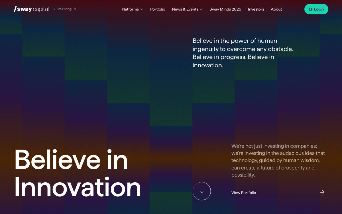 Sway Ventures website preview