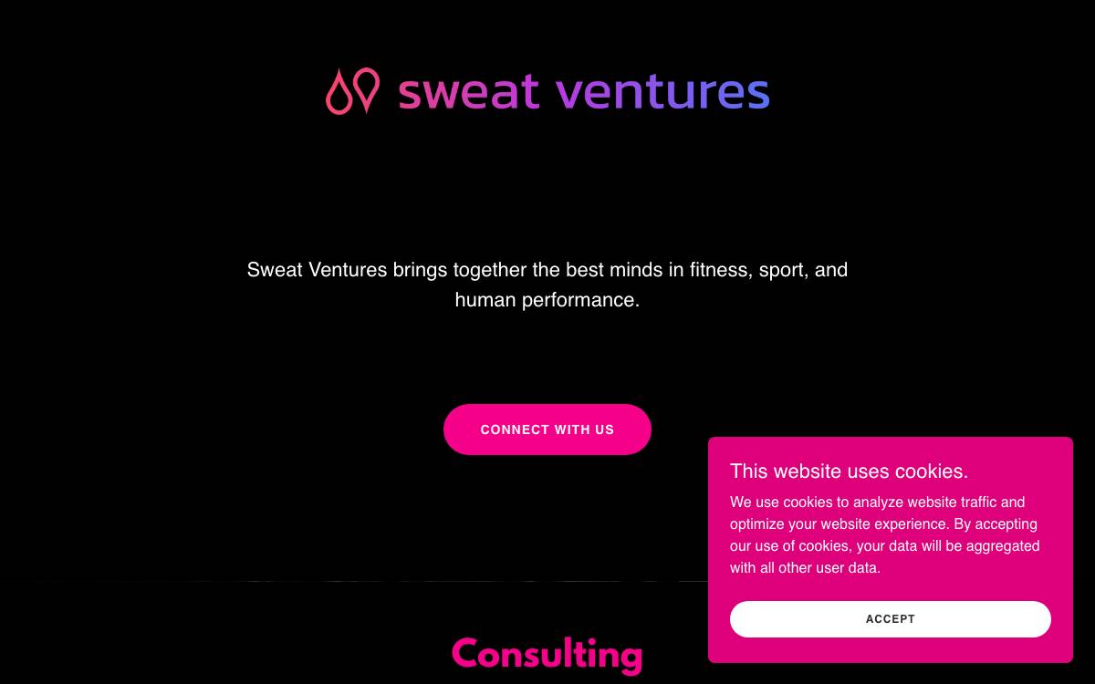 Sweat Ventures website preview