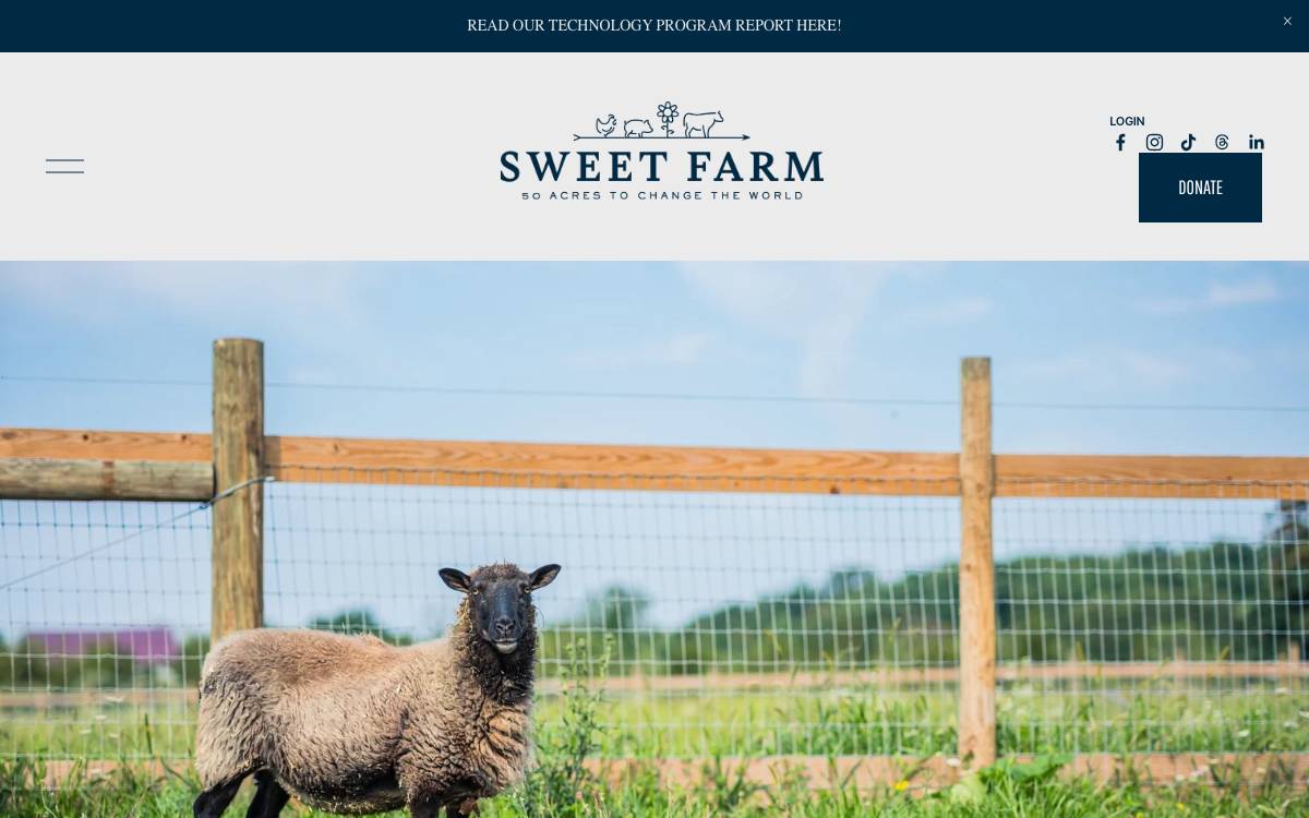 Sweet Farm website preview