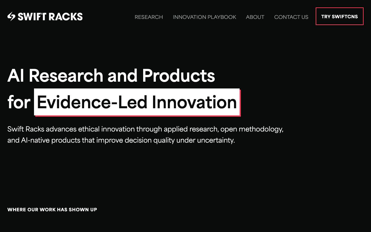 Swift Racks website preview