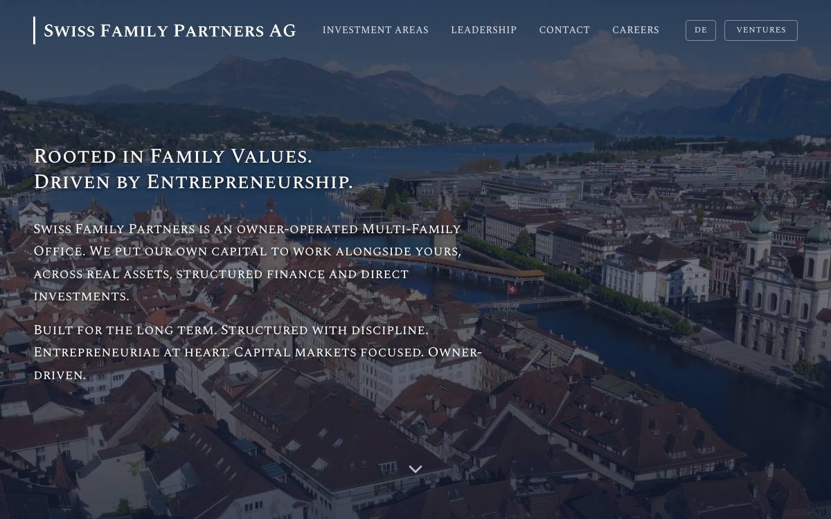 Swiss Family Partners website preview