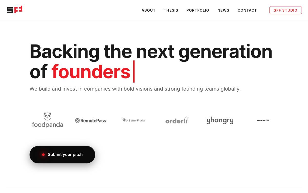 Swiss Founders Fund website preview
