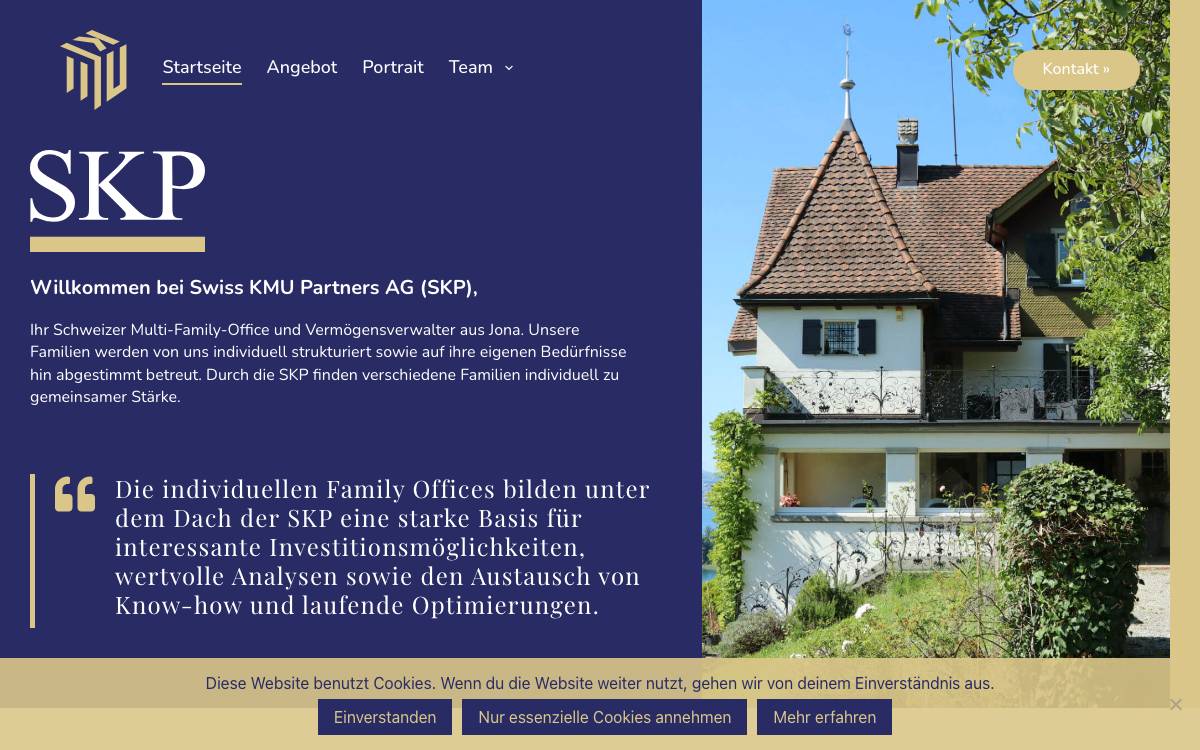 Swiss KMU Partners AG website preview