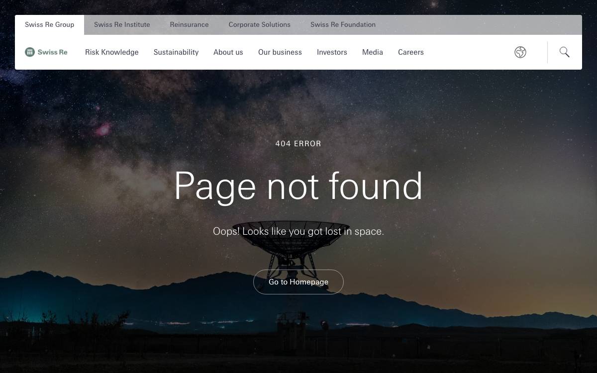 Swiss Re Ventures website preview
