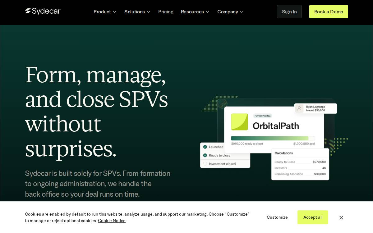 Sydecar website preview