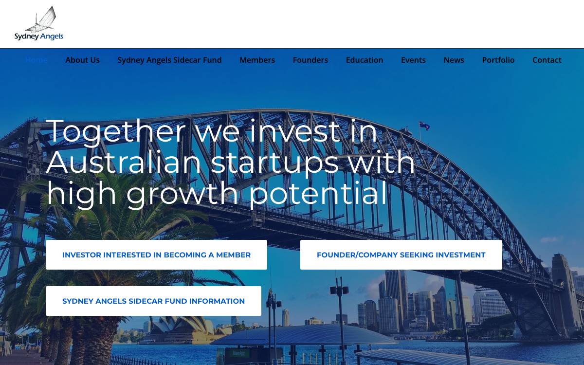 Sydney Angels website preview
