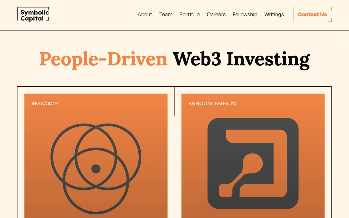 Symbolic Capital website preview