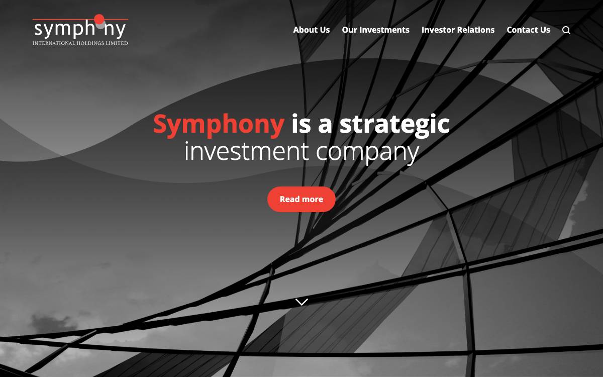 Symphony International Holdings website preview