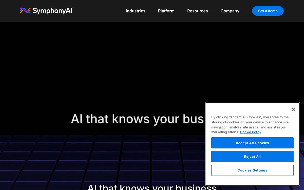 SymphonyAI website preview