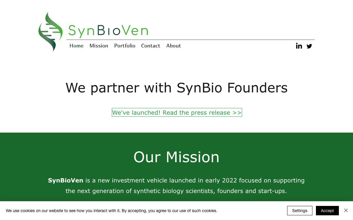 SynBioVen website preview