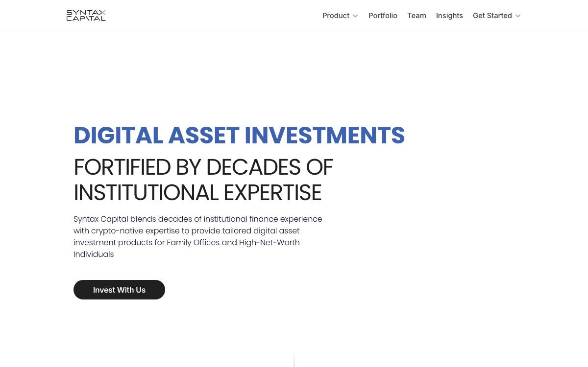 Syntax Capital website preview