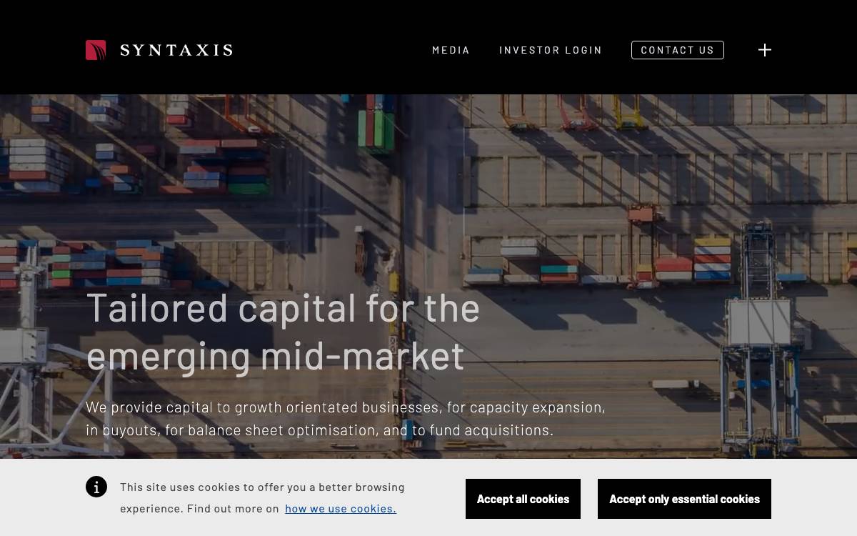 Syntaxis Capital website preview